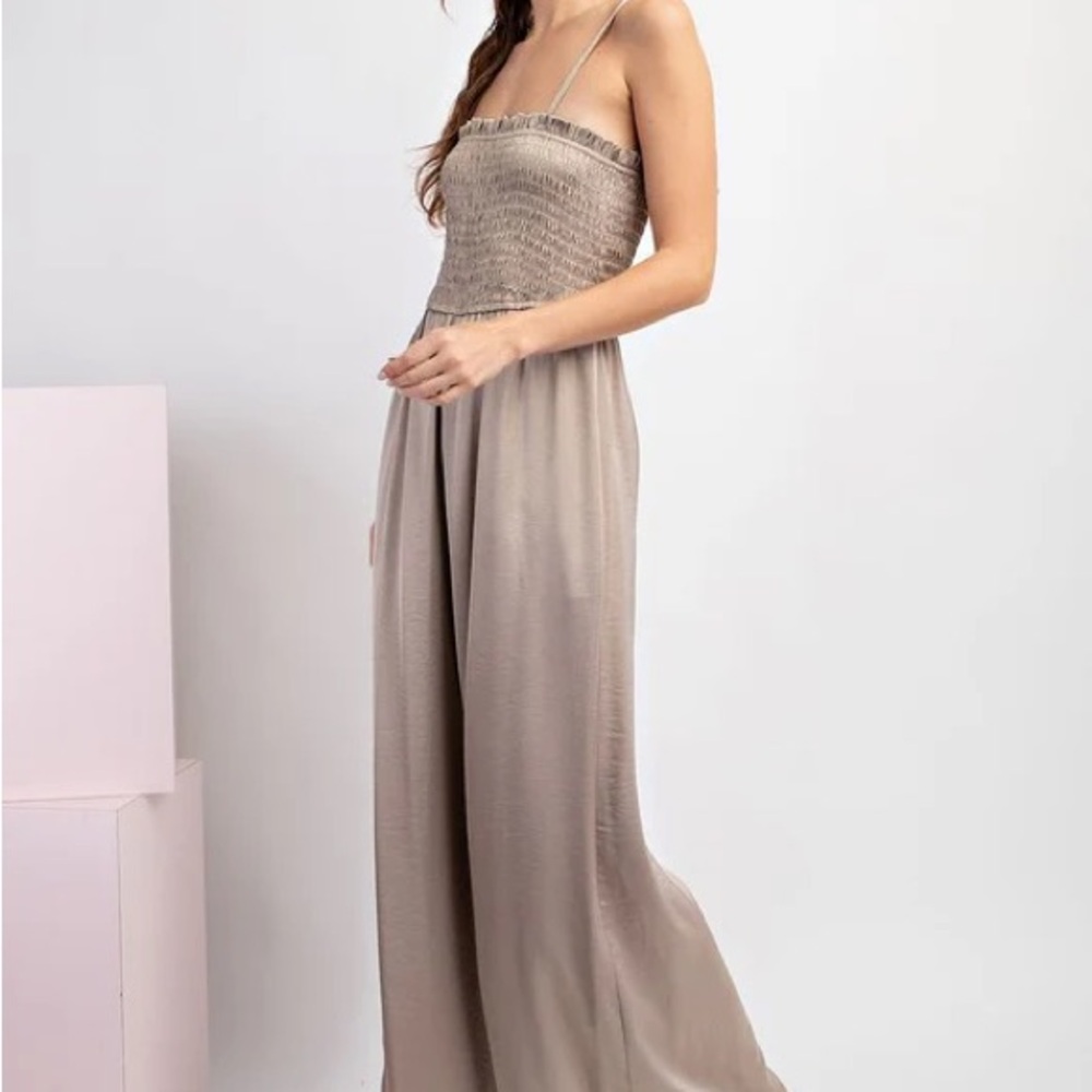 Elegant Tan Jumpsuit